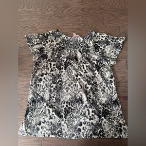 White Stag Womens snake skin Print Short Sleeve polyester T-shirt  Size XL